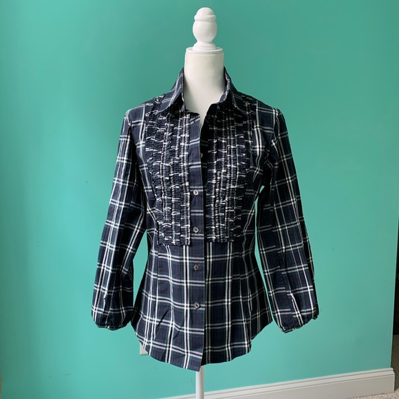 Alicia Bell Tops - BELL by Alicia Bell Preppy Plaid Button Down
